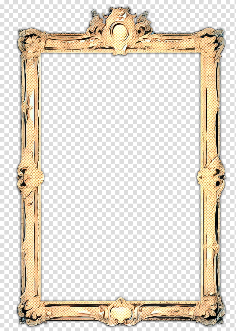 Retro Frame Frame, Pop Art, Vintage, Frames, Rectangle, Wood, Mirror, Brass transparent background PNG clipart