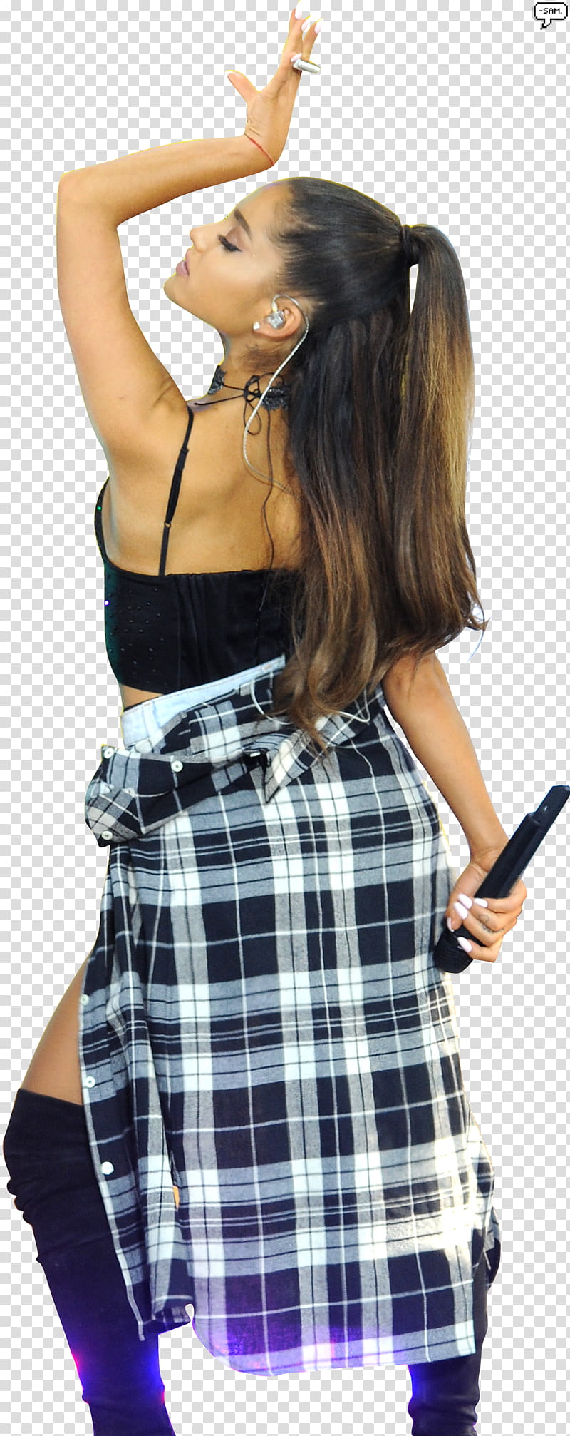 Ariana Grande, Ariana Grande holding microphone using right hand transparent background PNG clipart