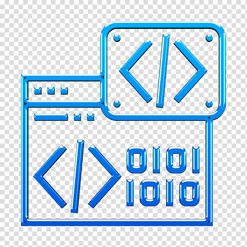 Binary code icon Programming icon Code icon, Text, Line, Electric Blue, Logo, Signage, Rectangle transparent background PNG clipart
