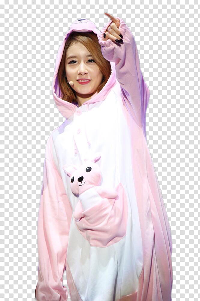 JiYeon on Stage, woman wearing pink onesie transparent background PNG clipart