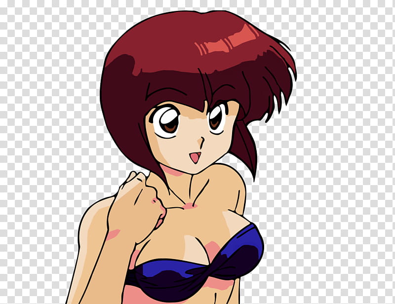 Nabiki Tendo Bikini, woman in blue brassiere anime character illustration transparent background PNG clipart