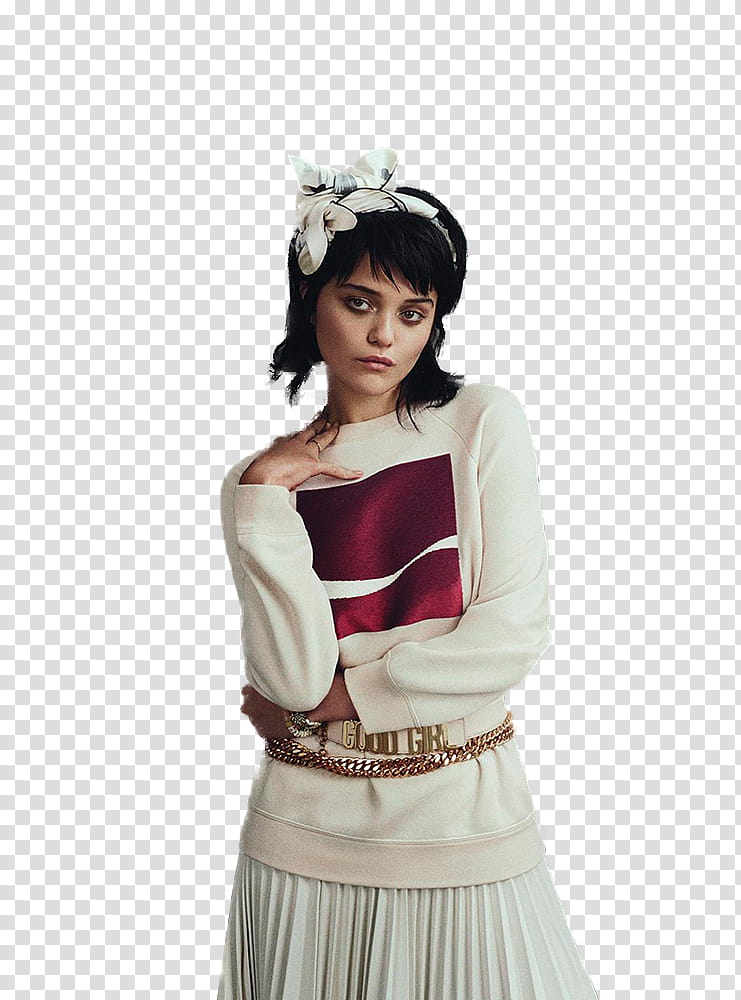 Sky Ferreira, white sweater transparent background PNG clipart