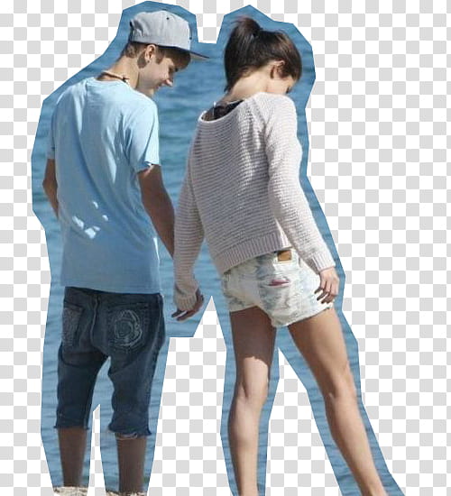 Jelena en Malibu Flou, Justine Bieber holding hands with Selena Gomez transparent background PNG clipart