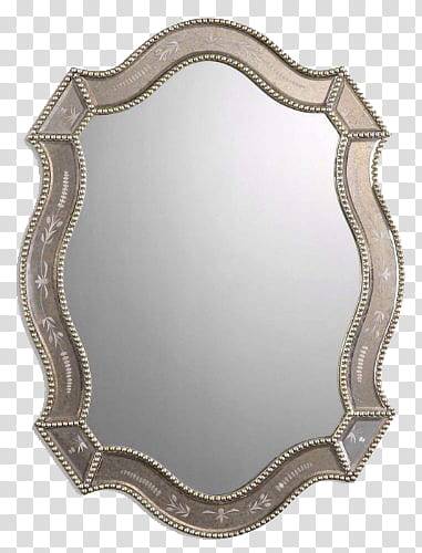 M I R R O R S, silver framed mirror transparent background PNG clipart