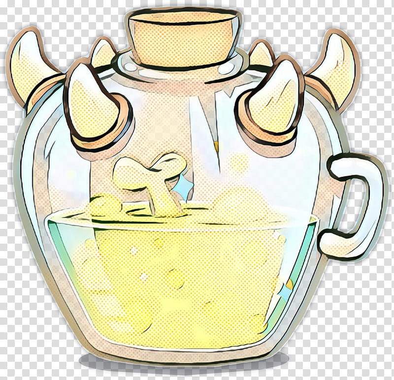 Vintage, Pop Art, Retro, Coffee Cup, Yellow, Teapot, Tableware, Drinkware transparent background PNG clipart