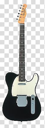 Fenders Guitars, black and white telecaster electric guitar transparent background PNG clipart