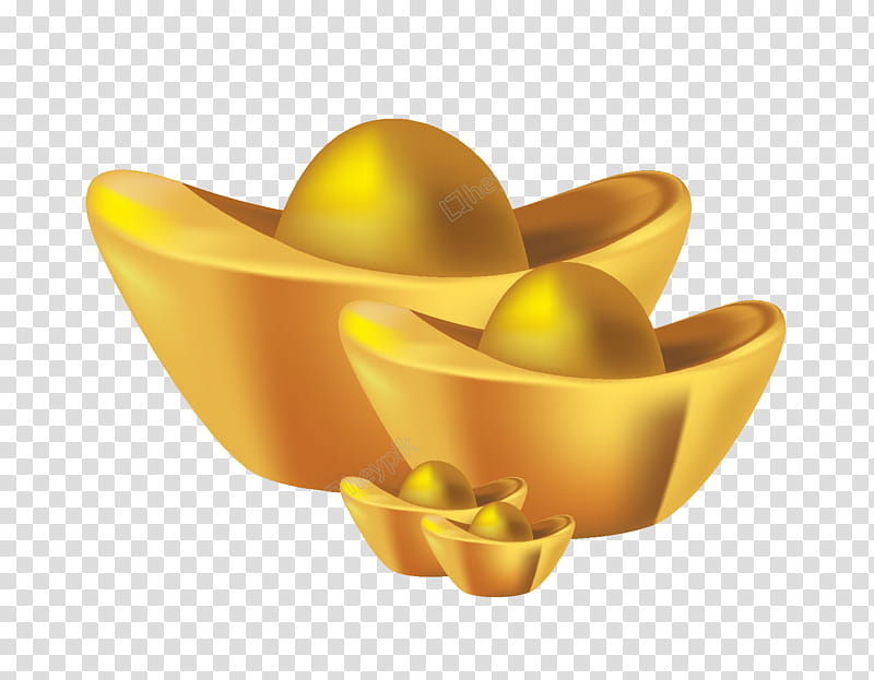 Chinese, Sycee, Gold, Cash, Chinese Cash, Yellow, Petal, Bowl transparent background PNG clipart