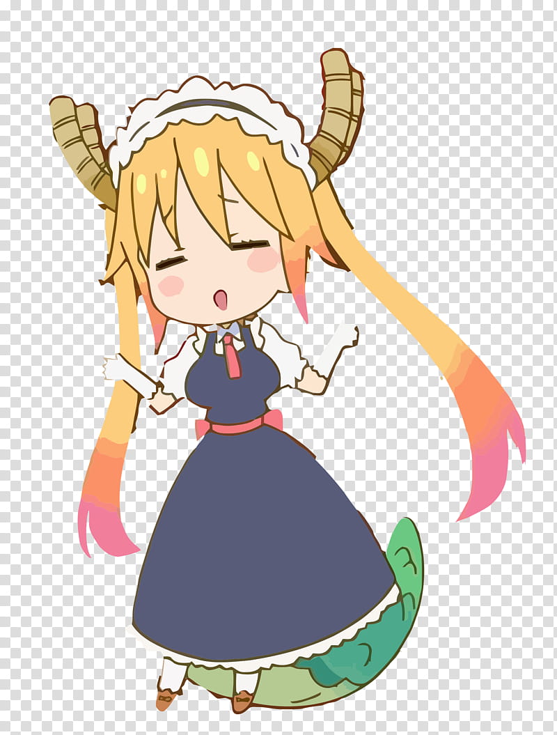 Kobayashi Dragon Maid Tohru chibi transparent background PNG clipart