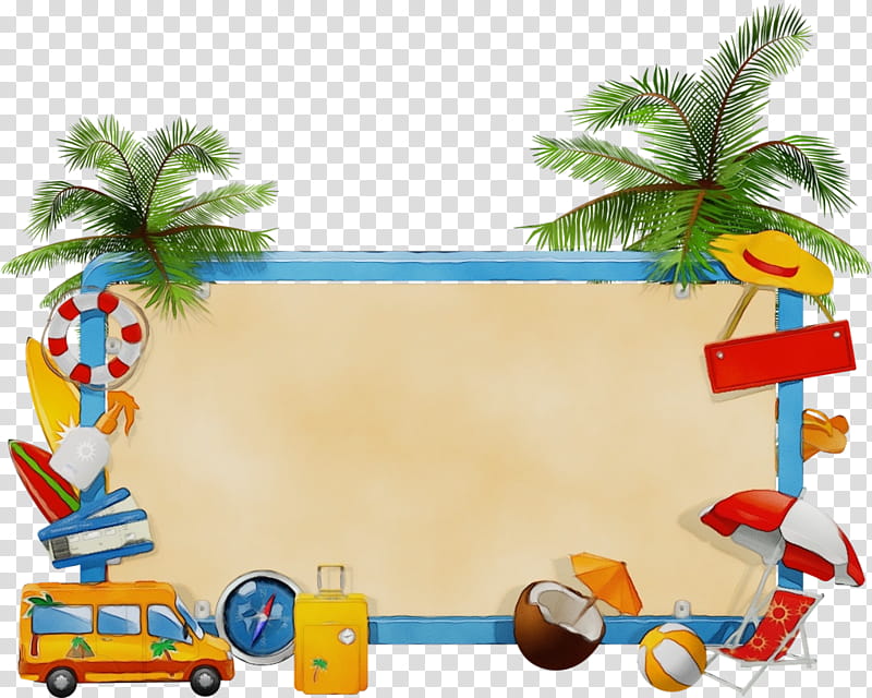 Summer Palm Tree, Watercolor, Paint, Wet Ink, Summer Vacation, Desktop , Summer
, Travel transparent background PNG clipart