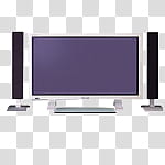 Some media audio icons , hometv, white flat screen TV transparent background PNG clipart