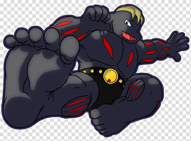 Machoke Flying Kick II, Pokemon Machup art transparent background PNG clipart