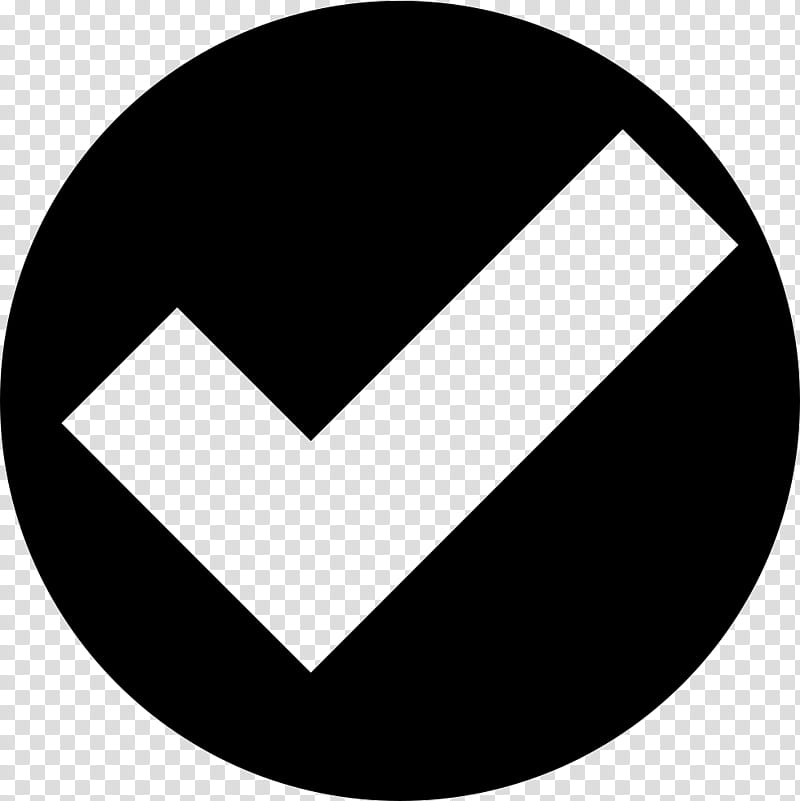 Check Mark Symbol, Checkbox, Computer Font, Button, Logo, Line, Blackandwhite, Circle transparent background PNG clipart