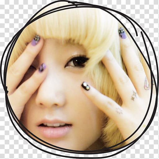 Taeyeon IGAB Circle Lines Folder Icon , Taeyeon , woman with purple manicure transparent background PNG clipart