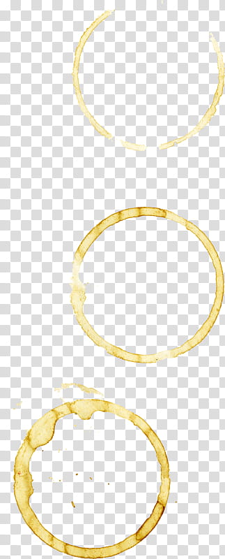Coffee Stains, three yellow rings transparent background PNG clipart