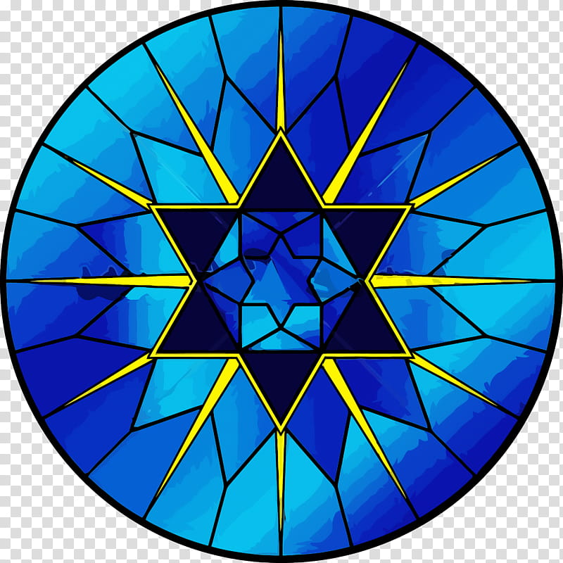 Hanukkah Star Hanukkah Happy Hanukkah, Cobalt Blue, Electric Blue, Stained Glass, Circle, Symmetry transparent background PNG clipart