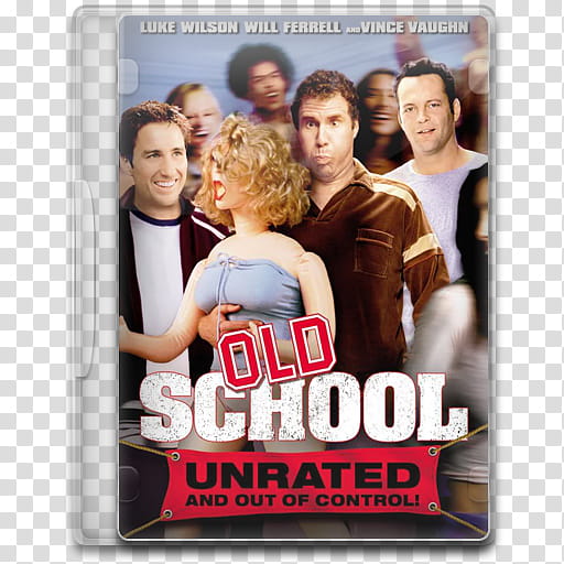 Movie Icon , Old School, Old School Unrated and out of control DVD case transparent background PNG clipart