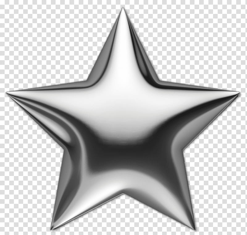 Silver Star, Logo transparent background PNG clipart