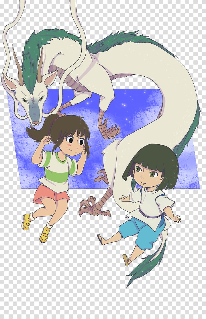 Chihiro and Haku transparent background PNG clipart