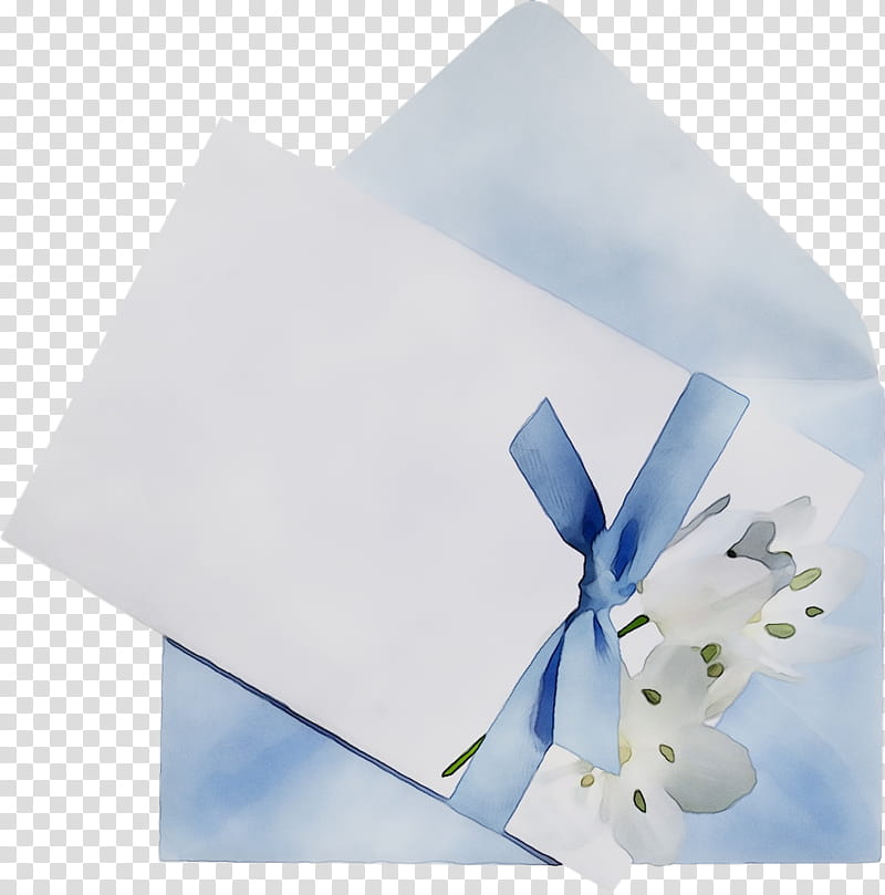 Blue Iris Flower, Paper, White, Ribbon, Envelope, Paper Product, Art Paper, Plant transparent background PNG clipart