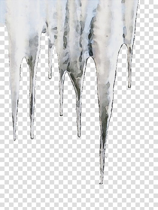 icicle stalactite ice freezing formation, Watercolor, Paint, Wet Ink, Melting transparent background PNG clipart