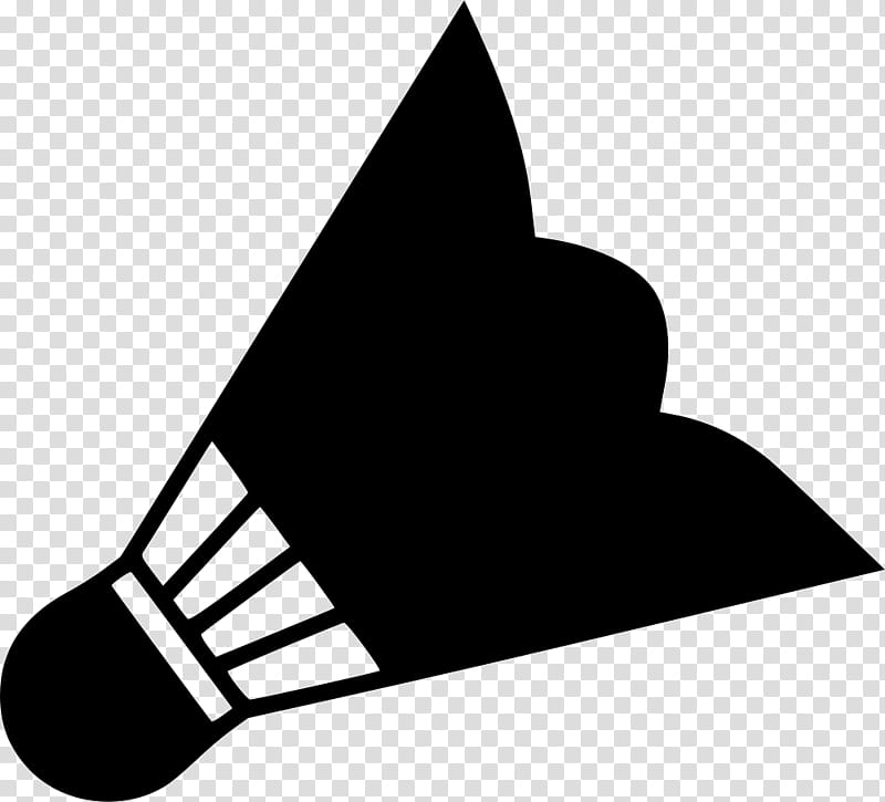 Badminton, Shuttlecock, Sports, Racket, Black, Headgear, Black And White
, Angle transparent background PNG clipart