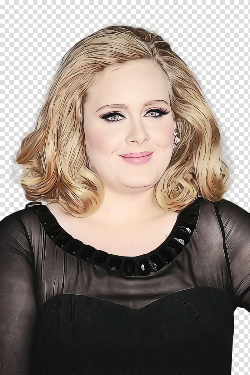 Woman Hair, Watercolor, Paint, Wet Ink, Adele, 2012 Brit Awards, 2016 Brit Awards, Bob Cut transparent background PNG clipart