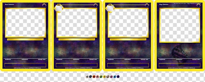Pokemon, Classic Ghost Blanks, two black and yellow frames transparent background PNG clipart