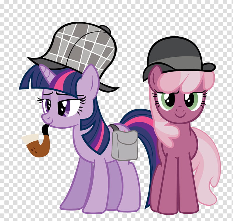 Elementary my dear Cheerilee, two Little Pony Twilight transparent background PNG clipart