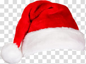 Christmas, red and white Christmas hat transparent background PNG clipart