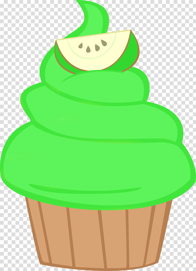 Cupcake (Green Version), My Little Pony Style transparent background PNG clipart