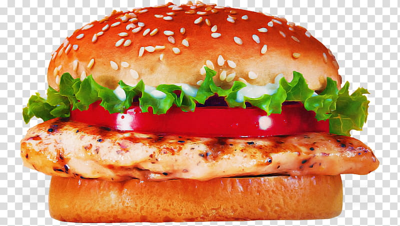 Hamburger, Food, Fast Food, Junk Food, Burger King Grilled Chicken Sandwiches, Dish, Original Chicken Sandwich, Cuisine transparent background PNG clipart