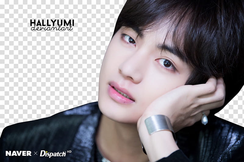 Taehyung BBMAs , man in black top transparent background PNG clipart