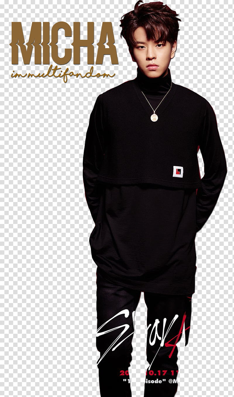 Stray Kids Ver MIXTAPE, man wearing black pullover transparent background PNG clipart