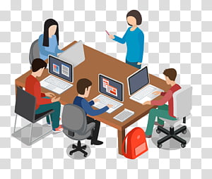 network computer clipart in office