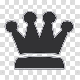 Flat Gray Icons, crown, black crown transparent background PNG clipart