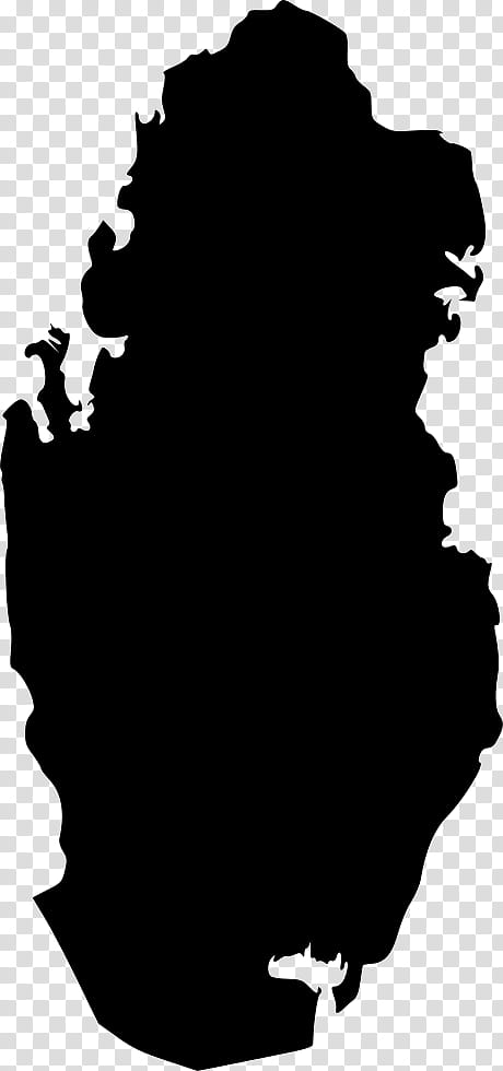 Tree Silhouette, Qatar, Map, Flag Of Qatar, Black, Black And White transparent background PNG clipart