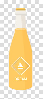 RENDERS ASTRO D Store Sodas, yellow Dream bottle art transparent background PNG clipart