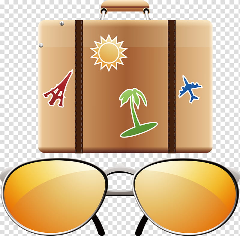 Travel Summer Beach, Glasses, Sunglasses, Aviator Sunglasses, Suitcase, Goggles, Summer
, Resort transparent background PNG clipart