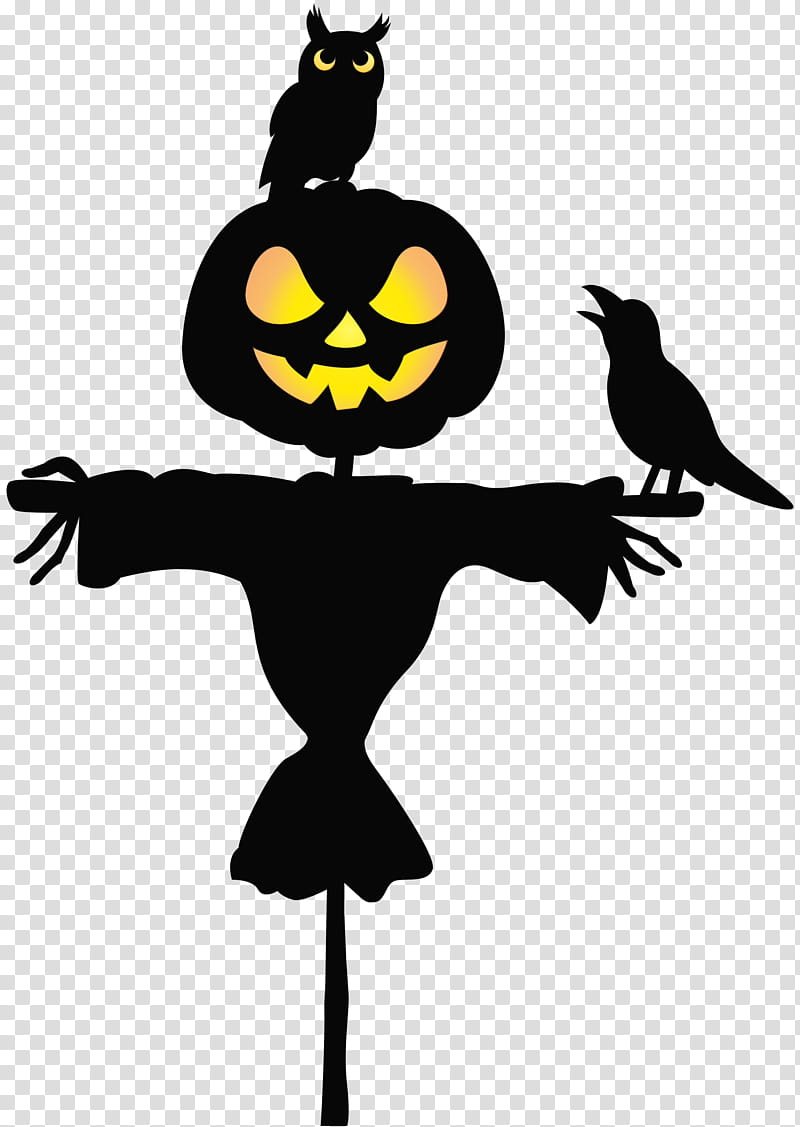 Halloween Silhouette Cat, Watercolor, Paint, Wet Ink, Owl, Drawing, Scarecrow, Halloween transparent background PNG clipart