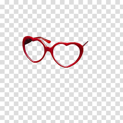 Labios y lentes, red heart framed eyeglasses transparent background PNG clipart