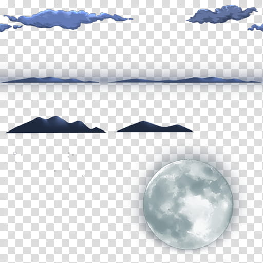 MMD Stage Japanese Garden at Night DL, mountain and moon transparent background PNG clipart