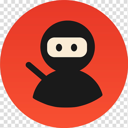 Avatar Icon, Ninja, Samurai, Icon Design, Red, Smile, Circle transparent background PNG clipart