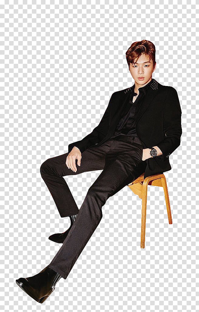 KANG DANIEL WANNA ONE, women's black zip-up jacket transparent background PNG clipart