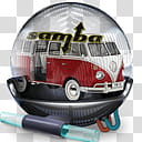 Sphere   , red and white Volkswagen T in glass bowl illustration transparent background PNG clipart