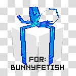 Bunnyfetish Gift, white and blue gift box illustration transparent background PNG clipart