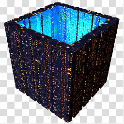 Cubepolis Recycle Bin Icon WIN, ctMidMmapC_x, square black and blue box illustration transparent background PNG clipart