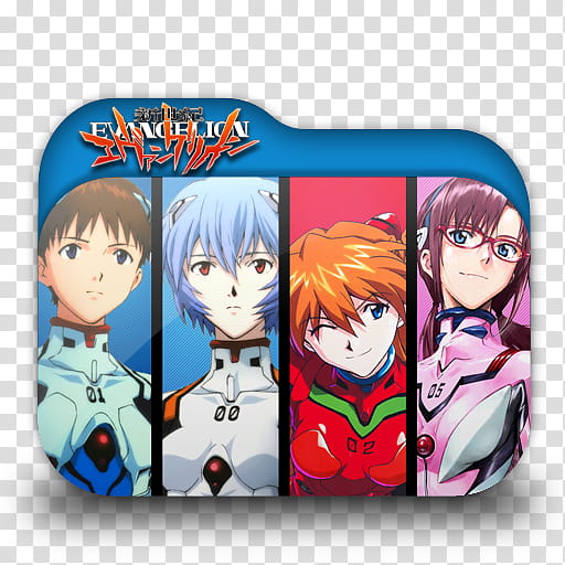 Neon Genesis Evangelion Anime Folder Icons, Evangelion folder transparent background PNG clipart