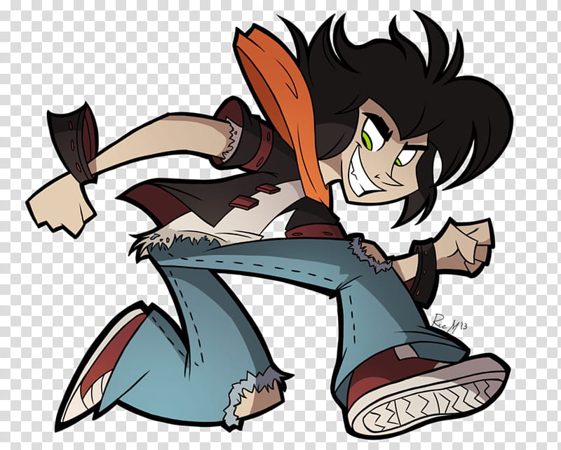 Teenage Gil, black haired male character in distressed jeans and jacket outfit transparent background PNG clipart