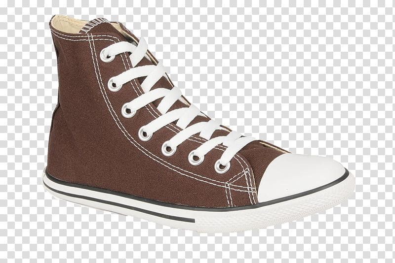 Converse s, unpaired brown high-top sneaker transparent background PNG clipart