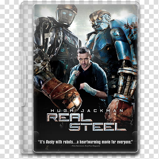 Movie Icon , Real Steel, Hugh Jackman Real Steel movie case transparent background PNG clipart